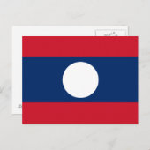 Carte Postale Drapeau du Laos (Devant / Derrière)