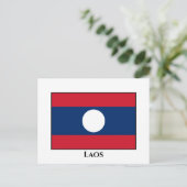 Carte Postale Drapeau du Laos (Debout devant)