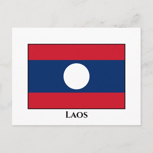 Carte Postale Drapeau du Laos (Devant)
