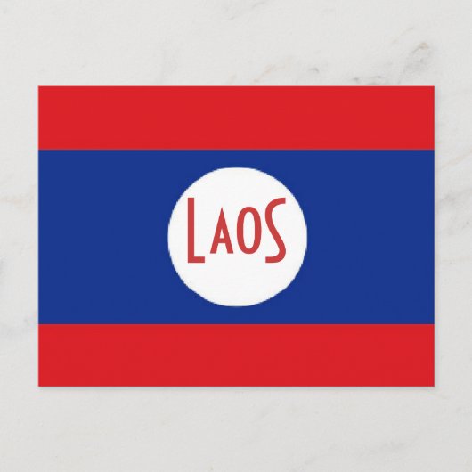 Carte Postale Drapeau du Laos (Devant)
