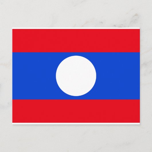 Carte Postale Drapeau du Laos (Devant)