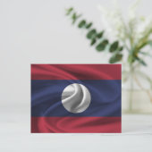 Carte Postale Drapeau du Laos (Debout devant)
