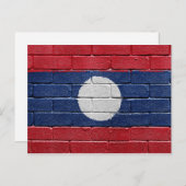 Carte Postale Drapeau du Laos (Devant / Derrière)