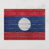 Carte Postale Drapeau du Laos (Devant)