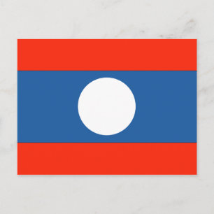 Carte Postale Drapeau du Laos