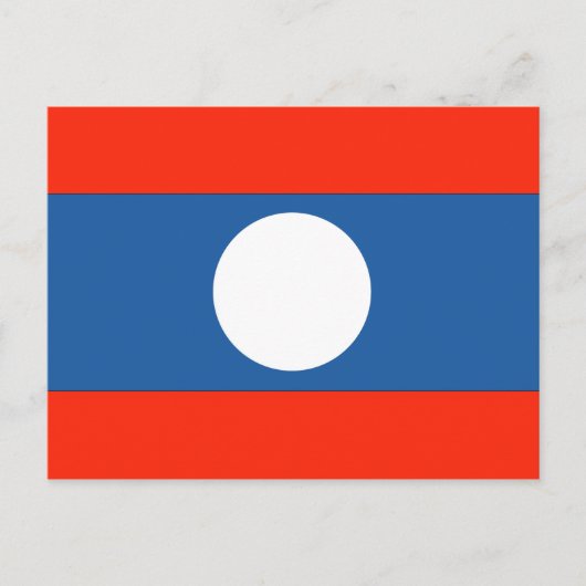 Carte Postale Drapeau du Laos (Devant)