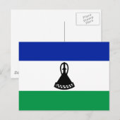 Carte Postale Drapeau du Lesotho (Devant / Derrière)