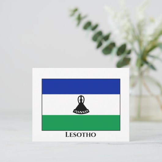 Carte Postale Drapeau du Lesotho (Debout devant)