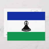 Carte Postale Drapeau du Lesotho (Devant / Derrière)