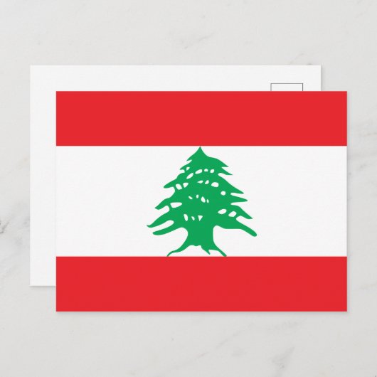 Carte Postale Drapeau du Liban (Devant / Derrière)