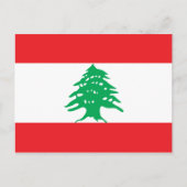 Carte Postale Drapeau du Liban (Devant)