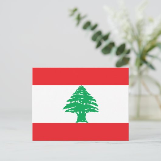 Carte Postale Drapeau du Liban (Debout devant)