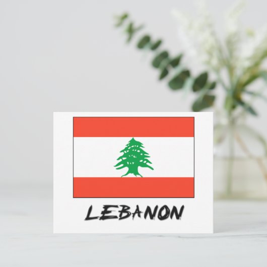 Carte Postale Drapeau du Liban (Debout devant)