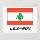 Carte Postale Drapeau du Liban (Devant)