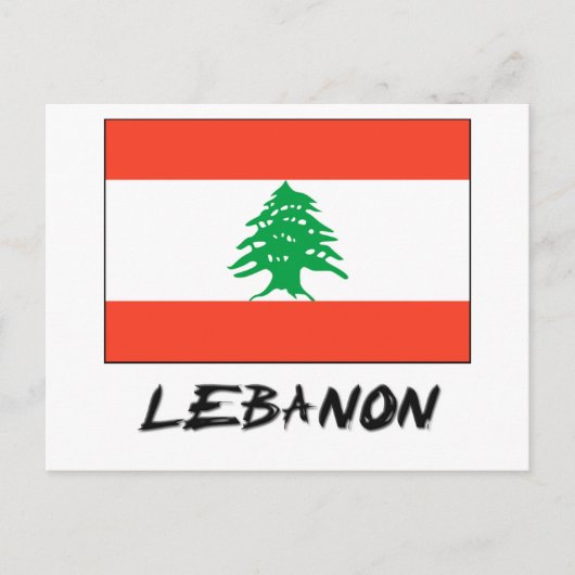 Carte Postale Drapeau du Liban (Devant)