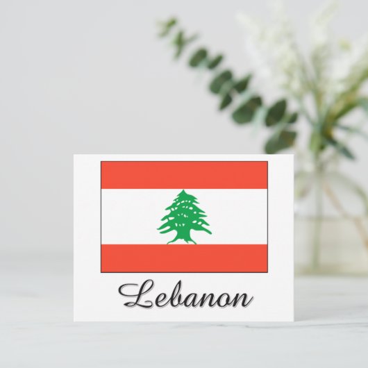 Carte Postale Drapeau du Liban (Debout devant)