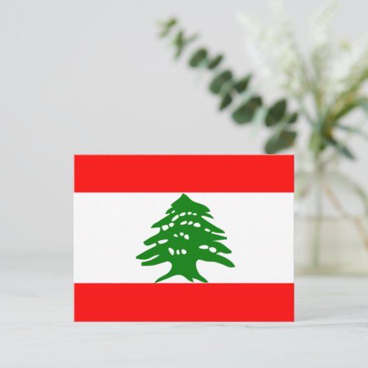Carte Postale Drapeau du Liban (Debout devant)
