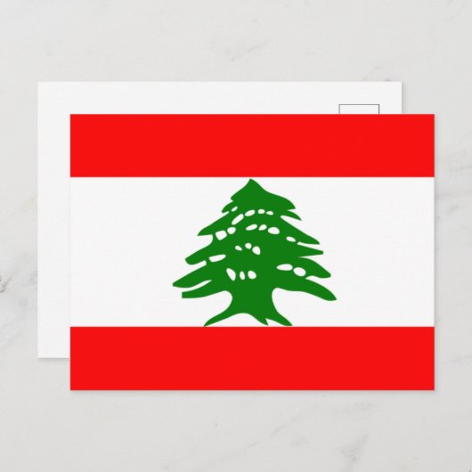 Carte Postale Drapeau du Liban (Devant / Derrière)