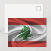 Carte Postale Drapeau du Liban (Devant / Derrière)