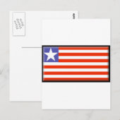 Carte Postale Drapeau du Libéria (Devant / Derrière)