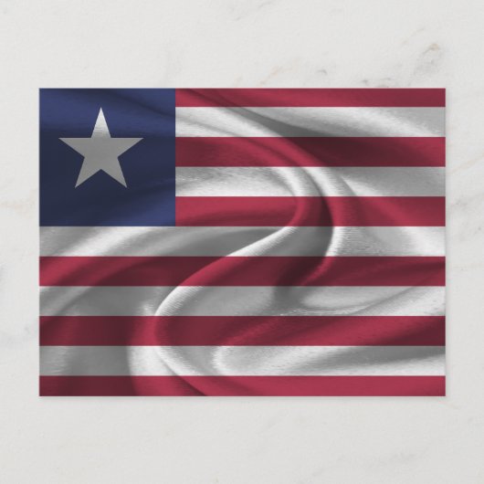 Carte Postale Drapeau du Libéria (Devant)