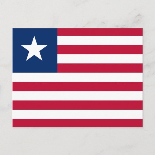 Carte Postale Drapeau du Liberia (Devant)