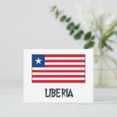 Carte Postale Drapeau du Libéria (Debout devant)