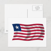 Carte Postale Drapeau du Libéria (Devant / Derrière)