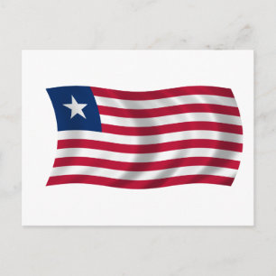 Carte Postale Drapeau du Libéria
