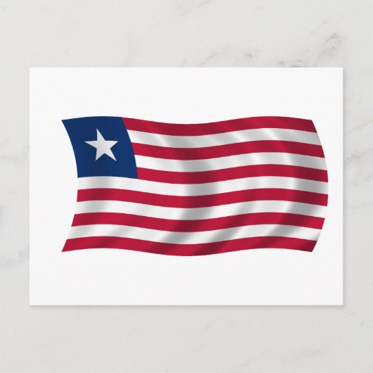 Carte Postale Drapeau du Libéria (Devant)