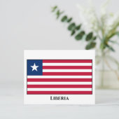 Carte Postale Drapeau du Libéria (Debout devant)