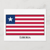 Carte Postale Drapeau du Libéria (Devant)