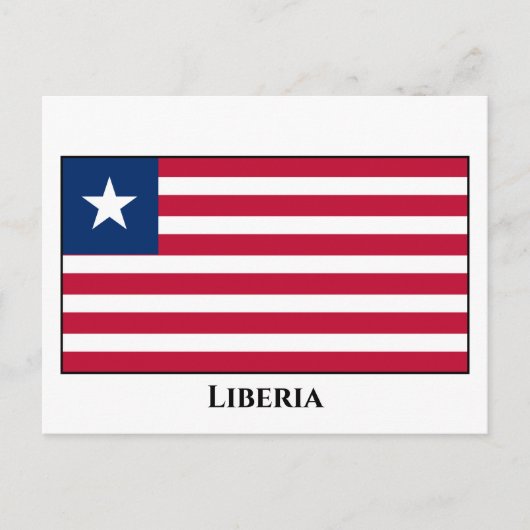 Carte Postale Drapeau du Libéria (Devant)