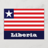 Carte Postale Drapeau du Libéria (Devant)