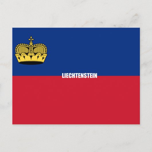 Carte Postale Drapeau du Liechtenstein (Devant)