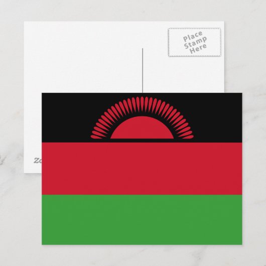 Carte Postale Drapeau du Malawi (Devant / Derrière)