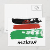 Carte Postale Drapeau du Malawi (Devant / Derrière)