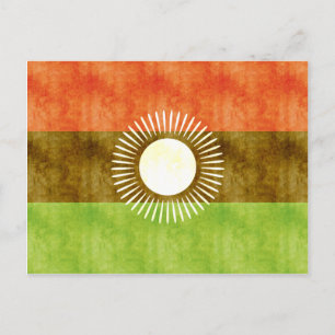 Carte Postale Drapeau du Malawi Vintage