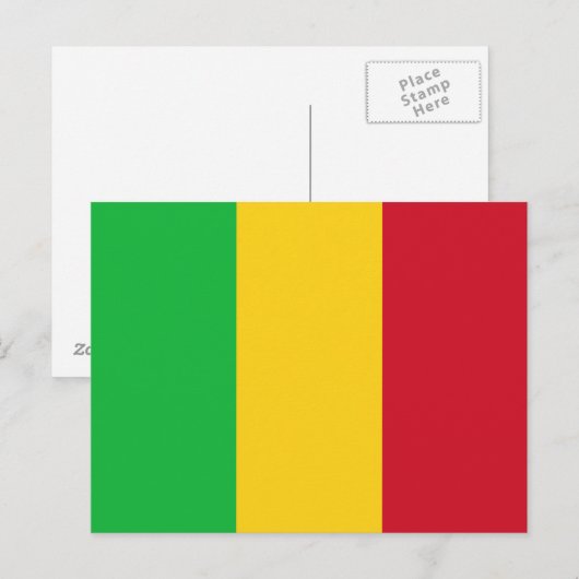 Carte Postale Drapeau du Mali (Devant / Derrière)