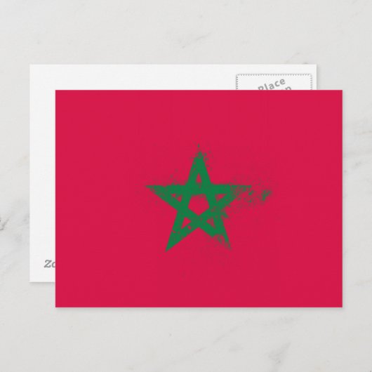 Carte Postale Drapeau du Maroc (Devant / Derrière)