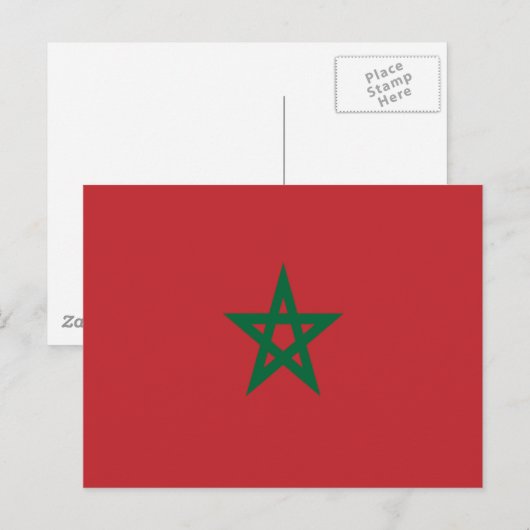 Carte Postale Drapeau du Maroc (Devant / Derrière)