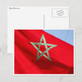 Carte Postale drapeau du maroc (Devant / Derrière)