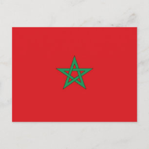 Carte Postale Drapeau du Maroc