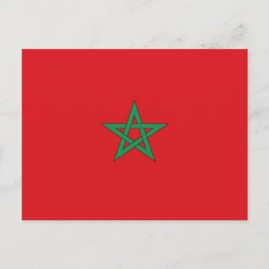 Carte Postale Drapeau du Maroc (Devant)