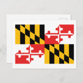 Carte Postale Drapeau du Maryland (Devant / Derrière)