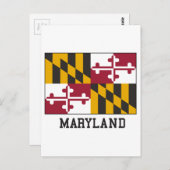 Carte Postale Drapeau du Maryland (Devant / Derrière)