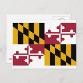 Carte Postale Drapeau du Maryland (Devant / Derrière)
