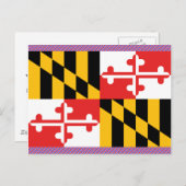 Carte Postale Drapeau du Maryland (Devant / Derrière)