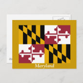 Carte Postale Drapeau du Maryland (Devant / Derrière)
