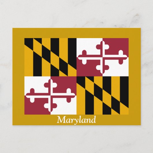 Carte Postale Drapeau du Maryland (Devant)